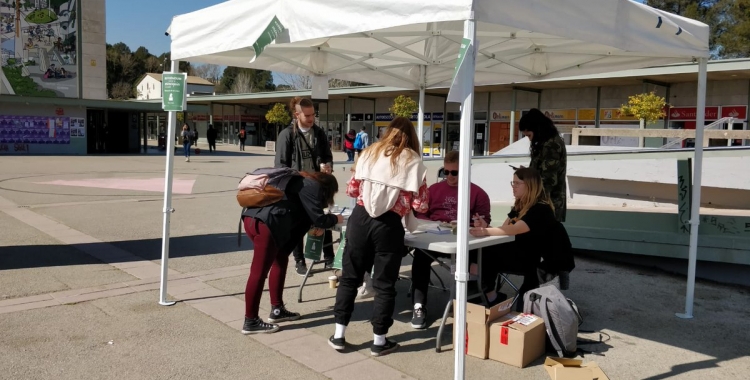 Estudiants votant a la consulta celebrada a la UAB | Referèndum UAB