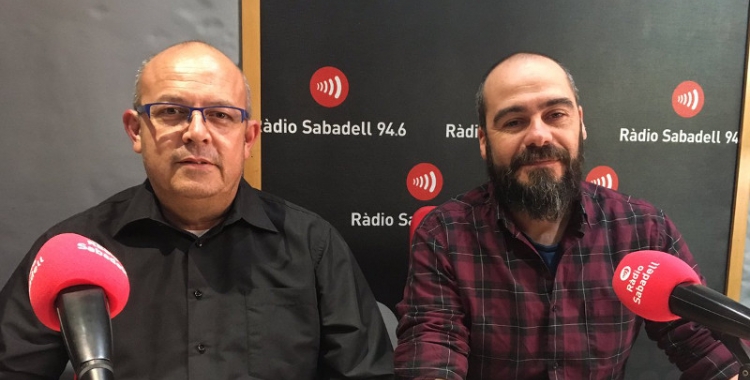 Magno Castillo (dreta) i Miguel Hernández, d'Élite Taxi i Radio Taxi Sabadell/ Pau Duran