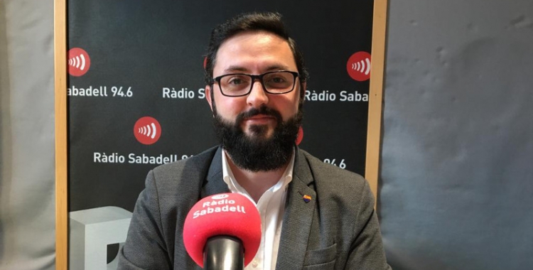 Ramon Garcia, als estudis de Ràdio Sabadell/ Mireia Sans