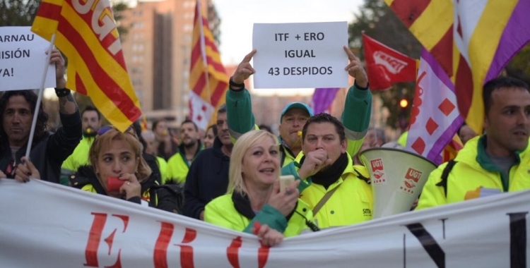 Imatge de la manifestació de treballadors d'SMATSA del novembre passat /Arxiu 