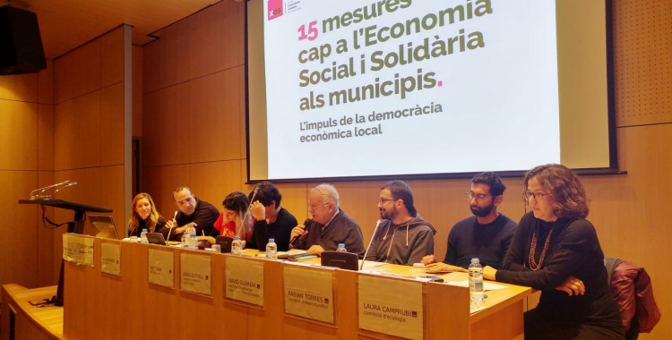 L'equip de la XES encarregat de presentar el document | Pere Gallifa