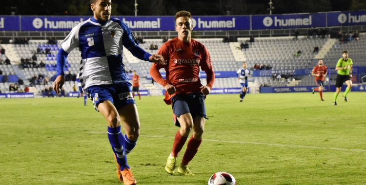 Néstor Querol al partit de la primera volta contra l'Olot | Adrián Arroyo