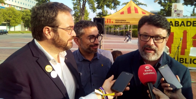 D'esquerra a dreta, Juli Fernàndez, Gabriel Fernàndez i Joan Josep Nuet | David B.