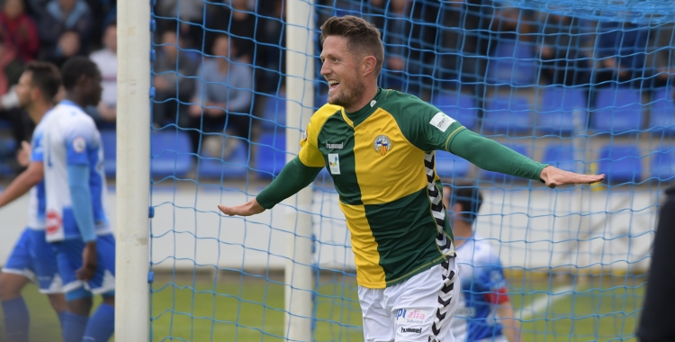 Édgar, celebrant el seu gol a El Collao | Roger Benet