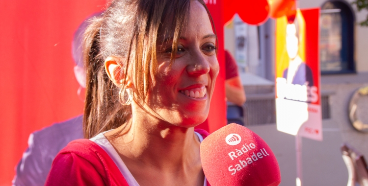 Marta Farrés aquesta tarda a la plaça de l'Imperial | PSC Sabadell