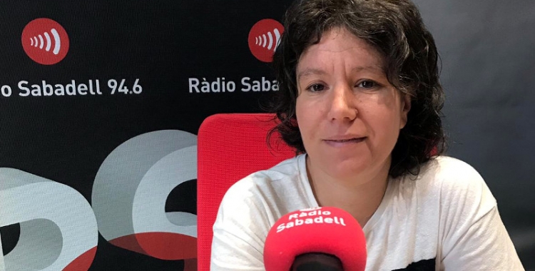 Marta Morell als estudis de Ràdio Sabadell 