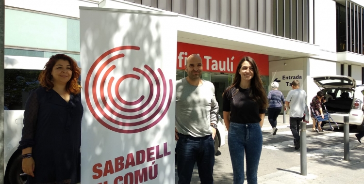 Alejandra Sandoval, Joan Berlanga i Elena Hinojo a l'Hospital Taulí