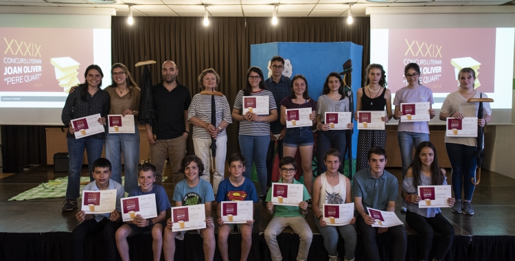 La foto de família dels guanyadors del certamen | Marc González Alomà / Ajuntament de Sabadell