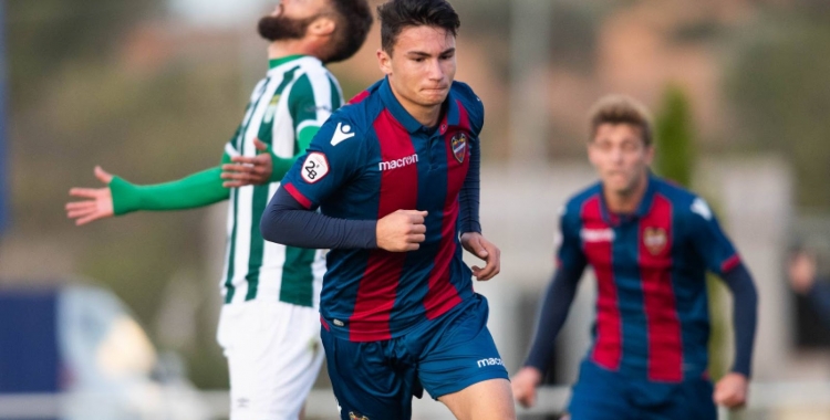 Aitor Pascual en un partit amb l'Atlético Levante la passada temporada. | Levante UD