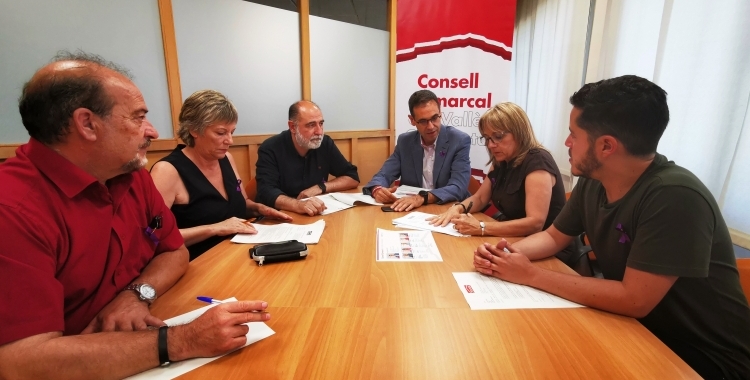 Imatge de la primera reunió del nou govern del Consell Comarcal | Cedida