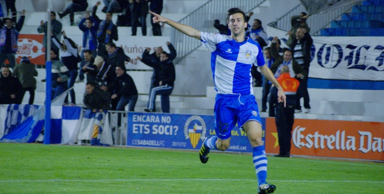 Lanzarote celebrant un dels gols que va anotar en el seu primer any com arlequinat | Pedro Salado