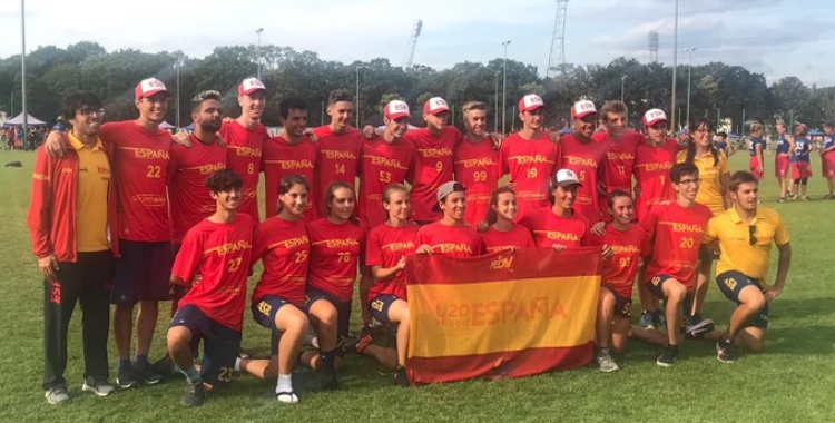 Selecció espanyola sub-20 d'ultimate mixt que avui s'enfronta a Letònia | Salesianos San Jose