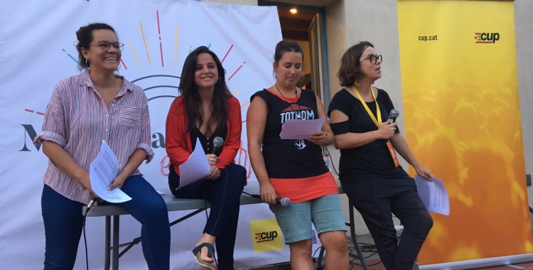 Esquerra a dreta: les diputades Natàlia Sànchez, Maria Sirvent, Sílvia Pagès i Eulàlia Reguant |CUP nacional