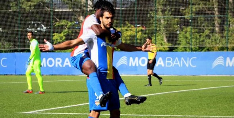 Forgas celebrant un gol a Prada de Moles contra l'Hércules | FC Andorra