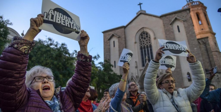 Moment en una manifestació per reclamar l'alliberament de l'Andrea | Roger Benet