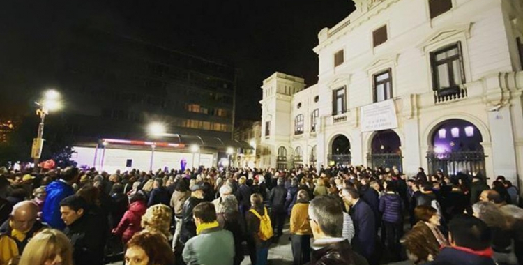 La plaça Doctor Robert en el moment de l'acte | Tsunami Democràtic