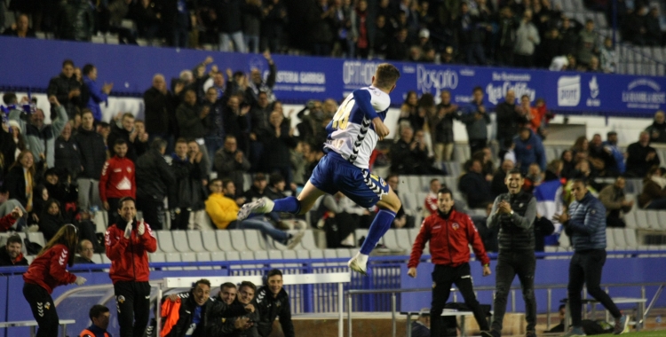 Édgar celebra el gol de falta | Sendy Dihör