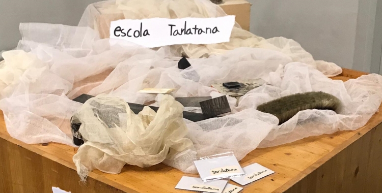 Instal·lació per presentar el canvi del nom de l'escola Tarlatana | Cedida