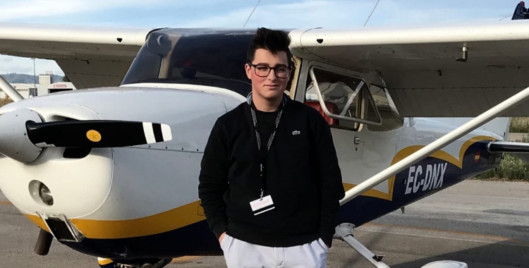 En David Sàbat és el pilot d'avioneta més jove d'Espanya | Cedida