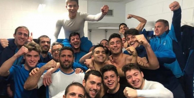Celebració en el vestidor del CNS després de l'últim triomf | Instagram CNS futbol sala