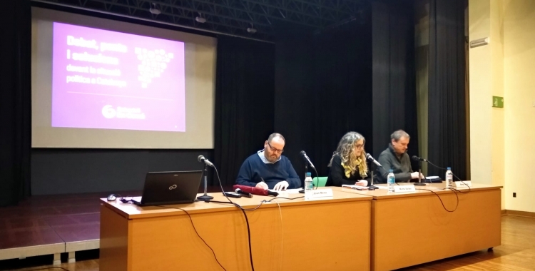 Joan Mena, Marta Salido i Sergi Calvo a l'acte | Helena Molist