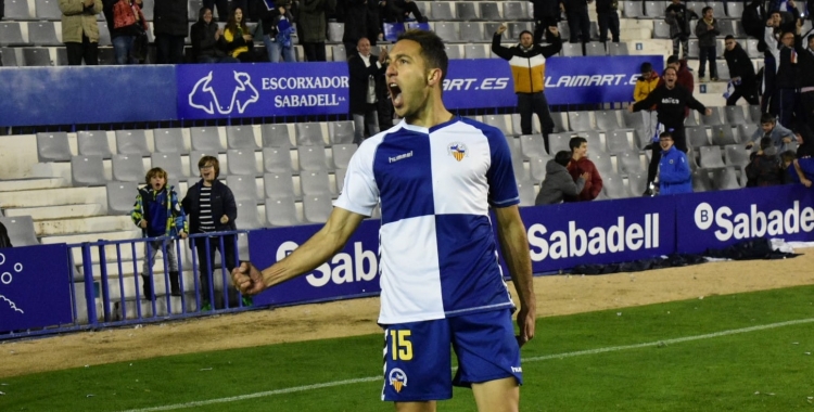 Boris, celebrant el seu primer gol com a arlequinat | Críspulo Díaz