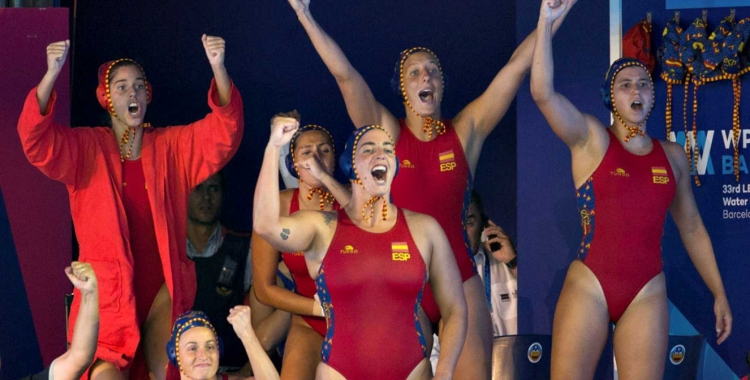 Maica Garcia celebra un gol durant el passat Europeu de Barcelona en què Espanya es va penjar el bronze | RTVE