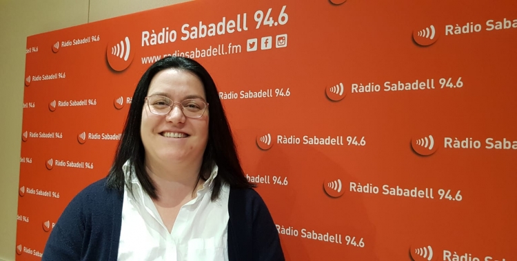 Mar Molina, als estudis de Ràdio Sabadell/ Núria Garcia