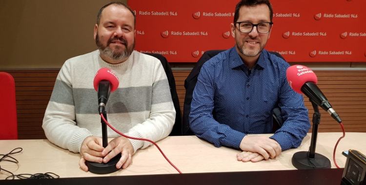 Joan Mena i Paco Aranda, a Ràdio Sabadell/ Núria Garcia