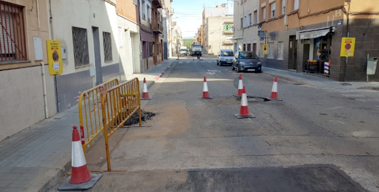 Imatge de la reparació d'un carrer/ Ajuntament de Sabadell