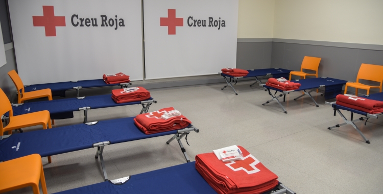 Imatge de l'espai que Creu Roja habilita habitualment a les seves dependències | Roger Benet (Arxiu)