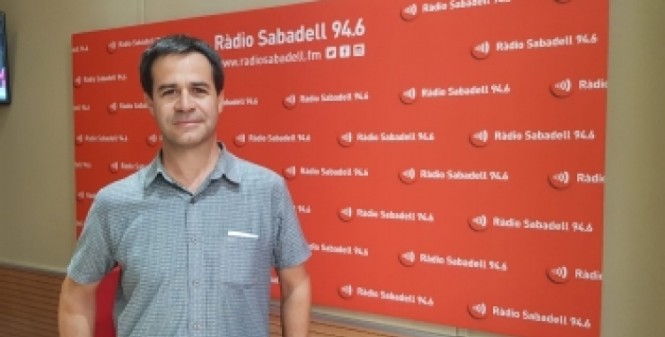 Gerard Vilanova als estudis de Ràdio Sabadell