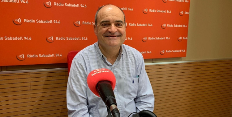 Santiago Guerrero, als estudis de Ràdio Sabadell/ Mireia Sans