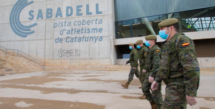 Membres de l'exèrcit espanyol a l'Hospital Temporal Vallès Sud | Roger Benet