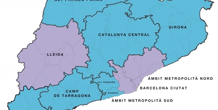 Nou mapa de les regions sanitàries de Catalunya | Departament de Salut