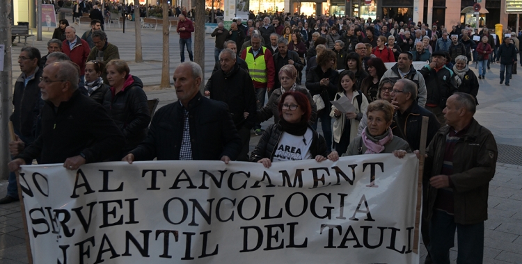 Una de les mobilitzacions contra el trasllat de l'oncologia pediàtrica/ Roger Benet