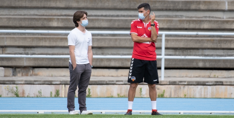 Manzanera i Hidalgo, durant un entrenament a Sant Oleguer | Roger Benet