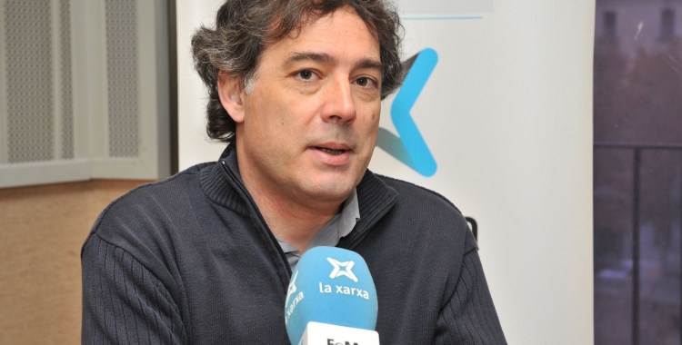 Xavier Diez (USTEC) als estudis de La Xarxa Girona | Cedida