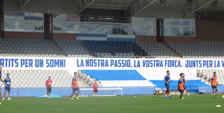 Així s'han entrenat avui els jugadors arlequinats | CE Sabadell