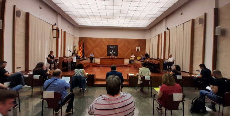 El Ple de juliol ha estat el primer presencial pels regidors i regidores des de l'estat d'alarma | Cedida