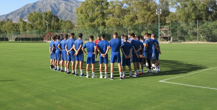 Pinya arlequinada a l'entrenament d'ahir | CES