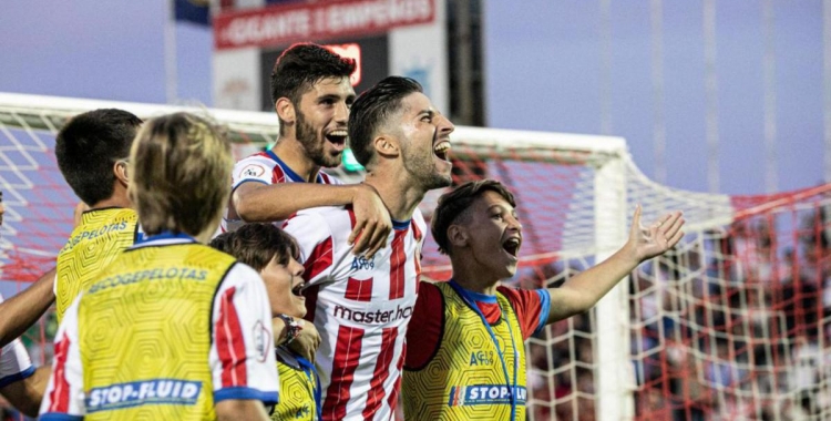 Domínguez, celebrant un gol aquesta temporada al Nuevo Mirador | Johan Ortiz