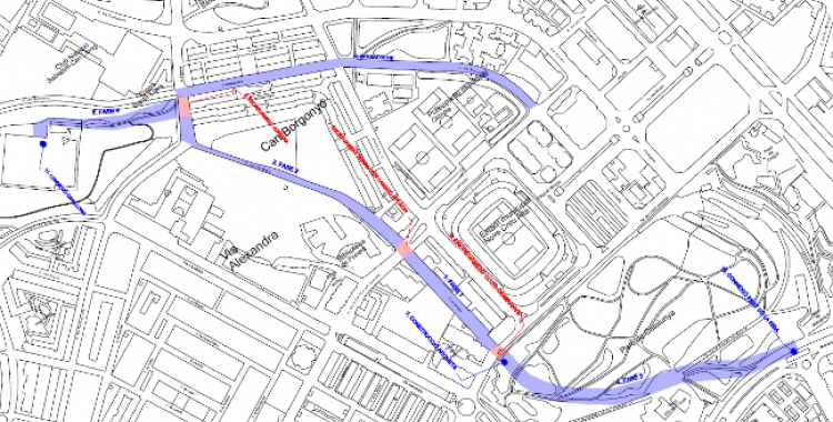 Mapa de les obres de la canonada | Ajuntament de Sabadell