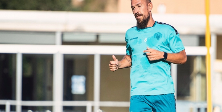 Àngel Martínez entrenant durant aquesta pretemporada a Sant Oleguer | Marc González Alomà - CES