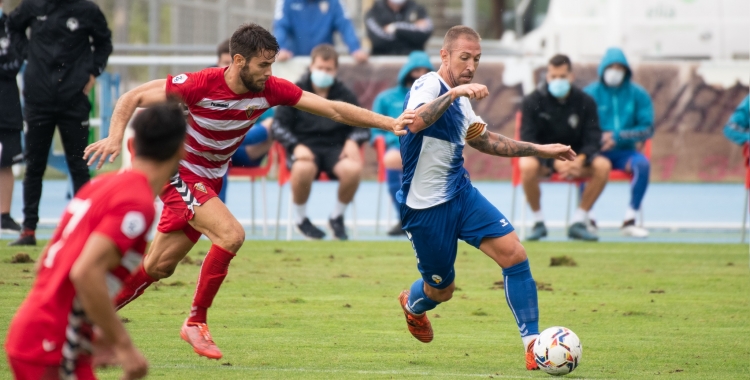 Ángel, durant el partit de pretemporada contra el Badalona | Roger Benet