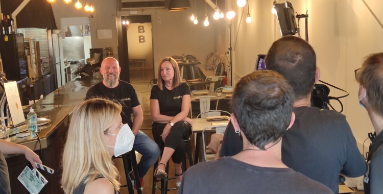 Imatge del rodatge de Joc de Cartes al Gastrobarbes! 