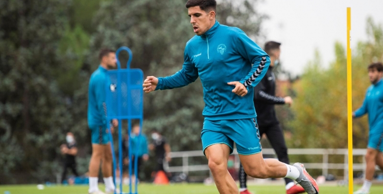 Víctor García a l'entrenament d'aquest matí | CE Sabadell