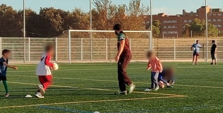 Imatge del primer entrenament de l'Escoleta | @SabadellRC