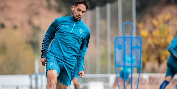 'Chino' Astals a l'entrenament d'ahir del Sabadell | Marc González Alomà - CES