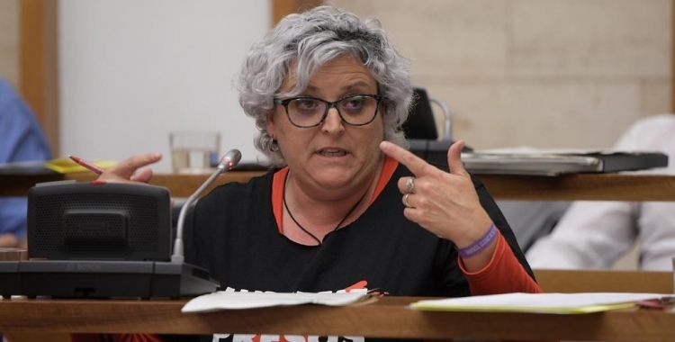 La portaveu de la Crida, Nani Valero, en un Ple municipal | Roger Benet